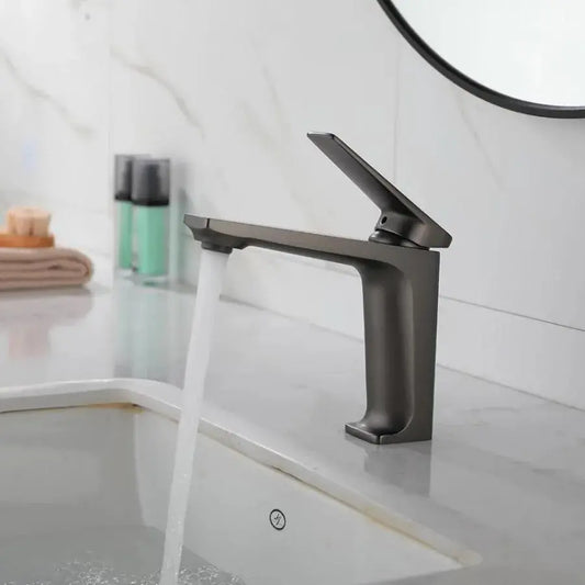 Rubinetto per lavabo, Ottone sanitario, Grigio grafite, 9967N Rubinetti per bagno Titolo predefinito Alessandro Design