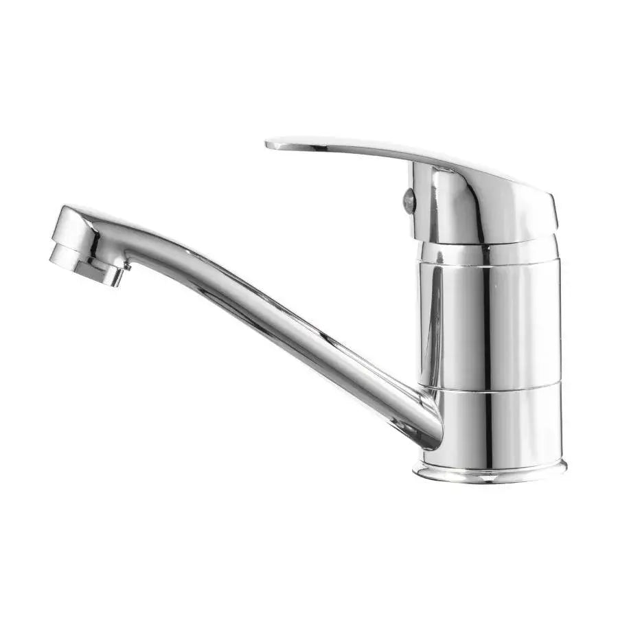 Rubinetto per lavabo, bocca girevole, lunghezza 15 cm, cartuccia in ceramica, cromo, attacco incluso Rubinetti bagno Titolo predefinito Alessandro Design