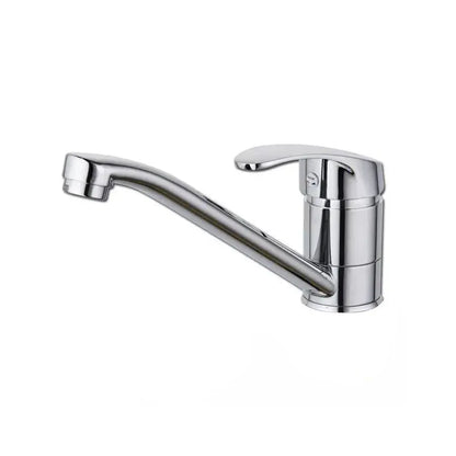 Rubinetto per lavabo, bocca girevole, lunghezza 15 cm, cartuccia in ceramica, cromo, attacco incluso Rubinetti bagno Titolo predefinito Alessandro Design