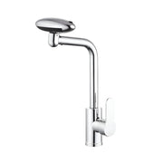 Rubinetto Lavabo Cartuccia Ceramica Bocca Rotante Cromo Lucido Collegamenti Inclusi EC02 Rubinetti Bagno Titolo predefinito Alessandro Design