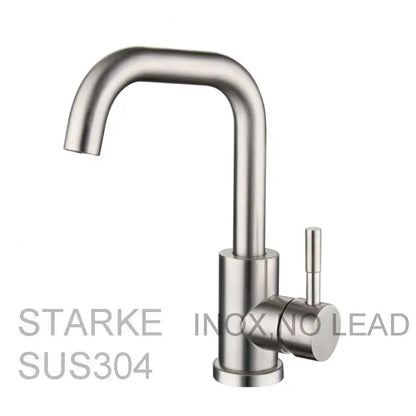 Rubinetto per lavabo, acciaio inossidabile SUS304, satinato, rubinetti per bagno MP007 Titolo predefinito Alessandro Design