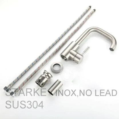 Rubinetto per lavabo, acciaio inossidabile SUS304, satinato, rubinetti per bagno MP007 Titolo predefinito Alessandro Design