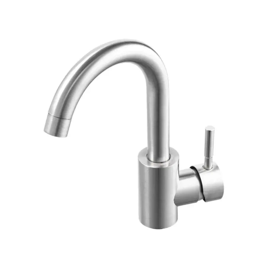 Rubinetto per lavabo, acciaio inossidabile SUS304, satinato, rubinetti per bagno MP008 Titolo predefinito Alessandro Design