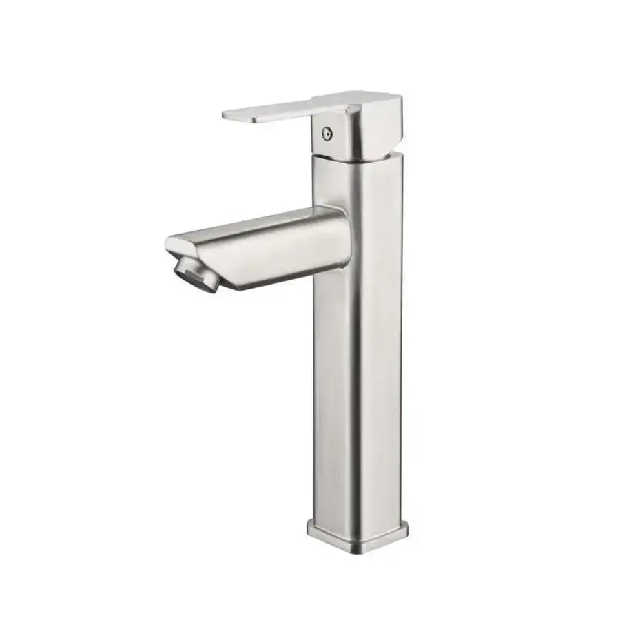 Rubinetto per lavabo, acciaio inossidabile SUS304, satinato, Rubinetti per bagno MP014 Titolo predefinito Alessandro Design