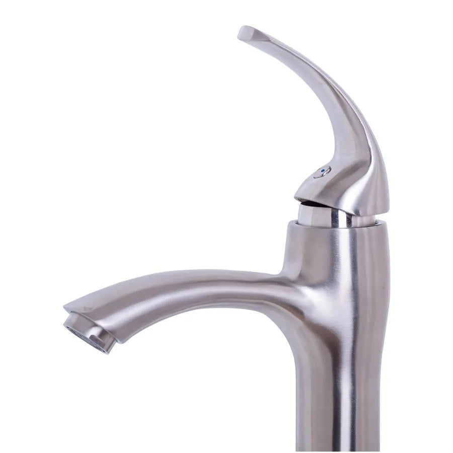 Rubinetto per lavabo, acciaio inossidabile SUS304, satinato, Rubinetti per bagno MP016 Titolo predefinito Alessandro Design