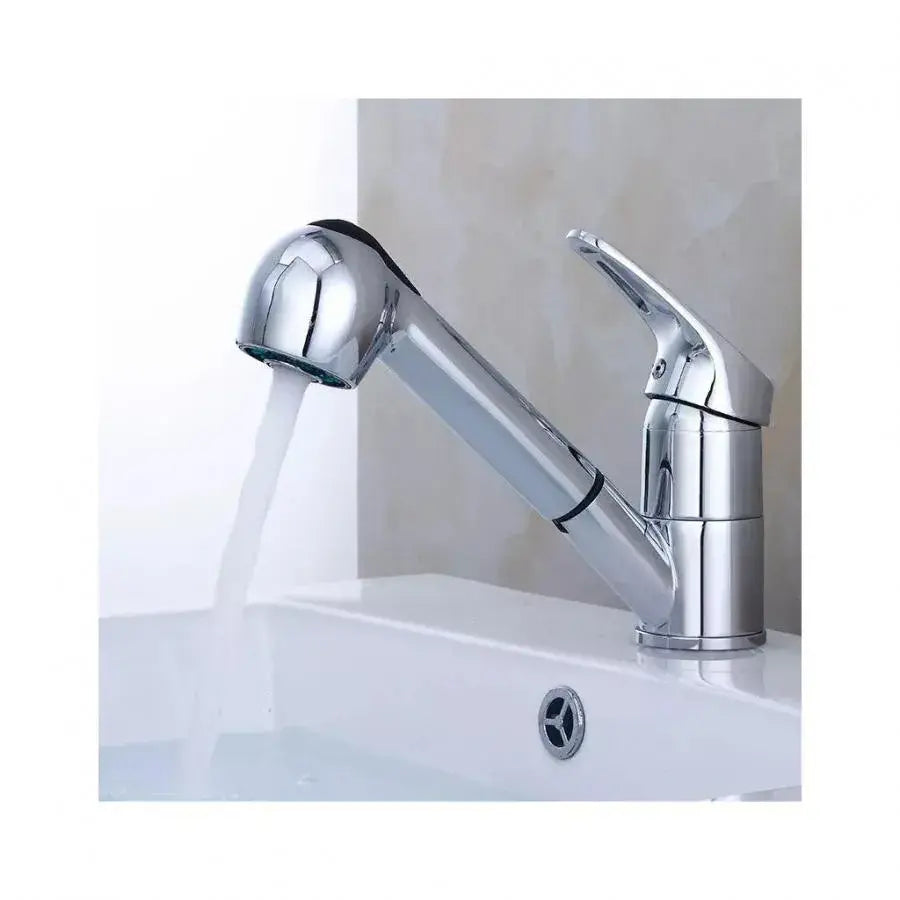 Rubinetto Tipo Barbiere con Doccia Estraibile, Lega, Cromo, FR001 Rubinetteria Bagno Titolo predefinito Alessandro Design