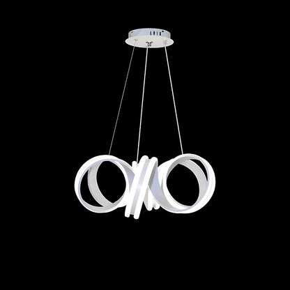 Lampadario LED a sospensione con telecomando INFINITY TWIST 180W, Ondulata, Luce Fredda/Calda/Neutra, Dimmerabile, Bianco, Altezza Regolabile Lampadari Moderni Titolo predefinito Alessandro Design