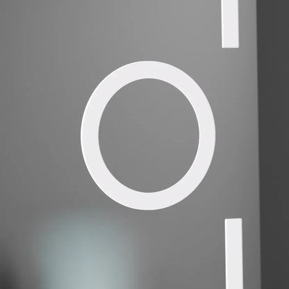 Specchio rettangolare a LED, 50x70 cm, Eclat MotionGlow Marcello, sistema antiappannamento, orologio e termometro, lente d'ingrandimento cosmetica, specchi Marcello dimmerabili Titolo predefinito Alessandro Design