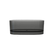 Vasca da bagno centro stanza, Ovale, Grigio Fumo, Resina, 170x78x56 cm Vasche da bagno centro stanza Titolo predefinito Alessandro Design