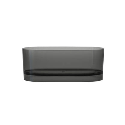 Vasca da bagno centro stanza, Ovale, Grigio Fumo, Resina, 170x78x56 cm Vasche da bagno centro stanza Titolo predefinito Alessandro Design