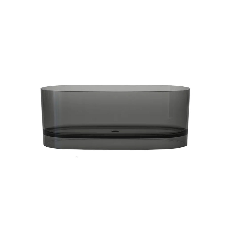 Vasca da bagno centro stanza, Ovale, Grigio Fumo, Resina, 170x78x56 cm Vasche da bagno centro stanza Titolo predefinito Alessandro Design