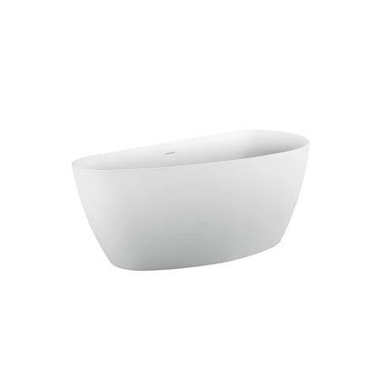 Vasca Da Bagno Freestanding, Semiovale, Acrilico, Bianco, 150×72×60 Cm Vasche Da Bagno Freestanding Titolo predefinito Alessandro Design