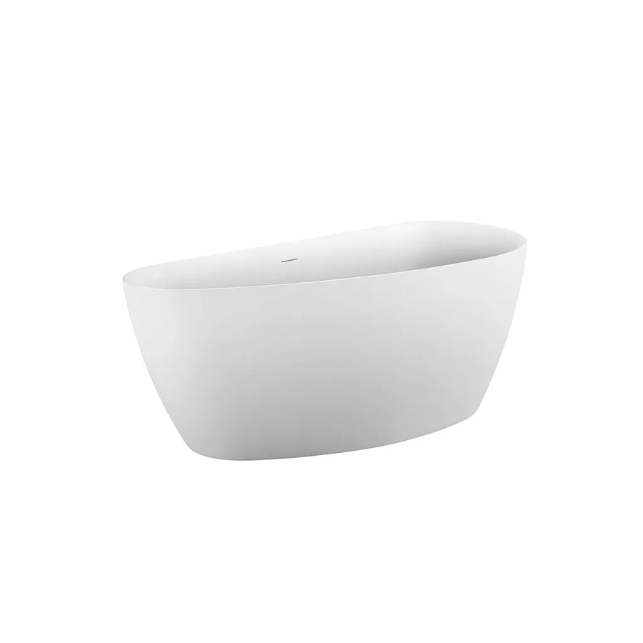 Vasca Da Bagno Freestanding, Semiovale, Acrilico, Bianco, 150×72×60 Cm Vasche Da Bagno Freestanding Titolo predefinito Alessandro Design