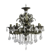 SANSSOUCI Lampadario in cristallo Magno, 8xE14, diametro 65 cm, lampadari classici in ottone antico Titolo predefinito Alessandro Design