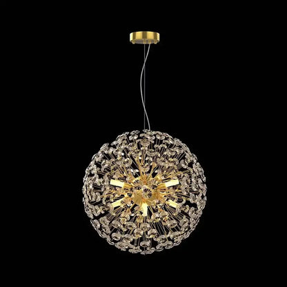 MINUET Lampadario in Cristallo 9x G9, Diametro 50 cm, Oro Lucido, Altezza Regolabile Lampadari Moderni Titolo predefinito Alessandro Design