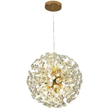 MINUET Lampadario in Cristallo 9x G9, Diametro 50 cm, Oro Lucido, Altezza Regolabile Lampadari Moderni Titolo predefinito Alessandro Design