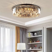Candelabro in cristallo Brady Ø60cm, 18xE14, circolare, Candelabro in cristallo grigio Titolo predefinito Alessandro Design