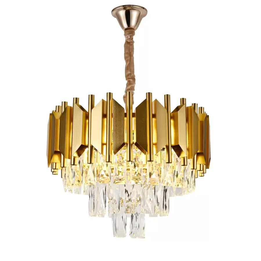 Brantley Cristal Candelabra 5x E27 Candelabro in cristallo dorato Titolo predefinito Alessandro Design
