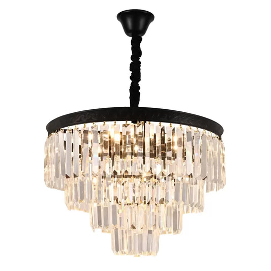Candelabri di cristallo Frank 10x E27 Candelabri di cristallo neri Titolo predefinito Alessandro Design