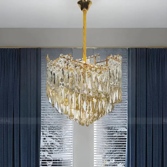 Candelabru Cristal TOPKAPI Petito 3xE27, Diametru 30cm, Auriu Lucios, Inaltime Reglabila Candelabre Cristal Default Title Alessandro Design