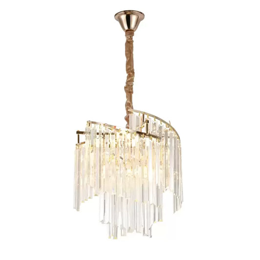 Lampadario in Cristallo TRIANON Nobile 5x E27, Diametro 38cm, Oro Lucido, Altezza Regolabile Lampadari in Cristallo Titolo predefinito Alessandro Design