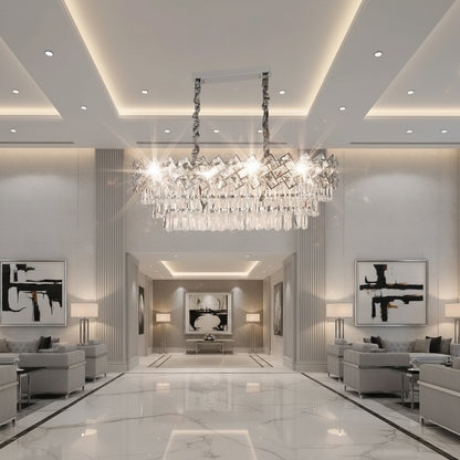 Candelabru Cristal WINDSOR Regalis 10xE14, Crom Lucios, Inaltime Reglabila Candelabre Cristal Default Title Alessandro Design