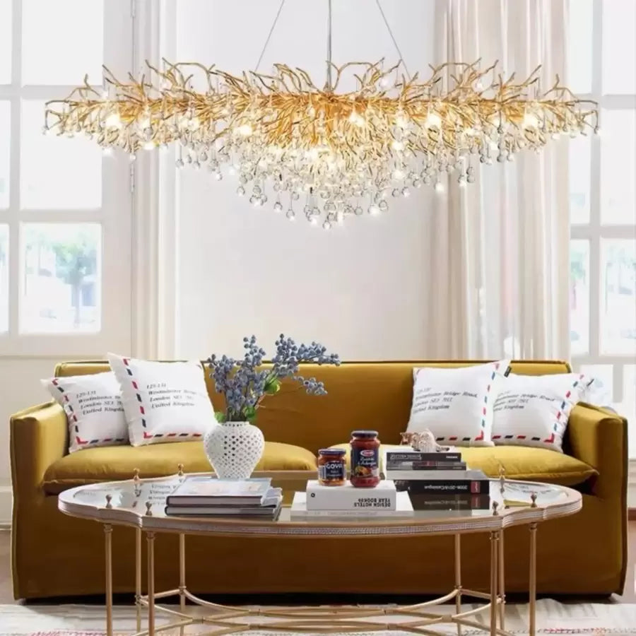 Candelabru Cristal Kaiser 13x G9 Diametru 120cm Auriu Candelabre Cristal Default Title Alessandro Design