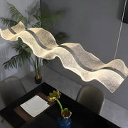 Lampadario LED con Telecomando, Sospensione AMI 63W, Lineare, Luce Fredda/Calda/Neutra, Bianco, Altezza Regolabile