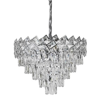 Lampadario di Cristallo WINDSOR Eleganza 8xE14, Diametro 39cm, Cromo Lucido, Altezza Regolabile Lampadari di Cristallo Titolo predefinito Alessandro Design