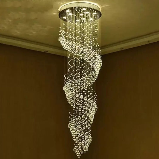 Candelabro in cristallo LED 13 xGU10 Meili Cromo, diametro 80 cm, altezza 240 cm, modello a scala Candelabro in cristallo Titolo predefinito Alessandro Design
