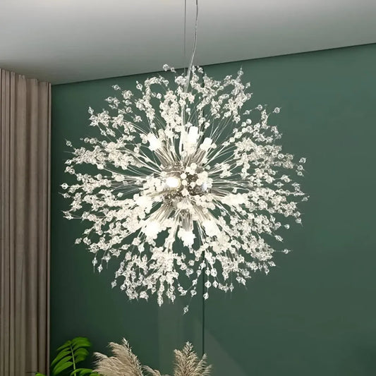 Lampadario in cristallo Schönbrunn, 6x G9, diametro 40 cm, cromo lucido, altezza regolabile Lampadari moderni Titolo predefinito Alessandro Design