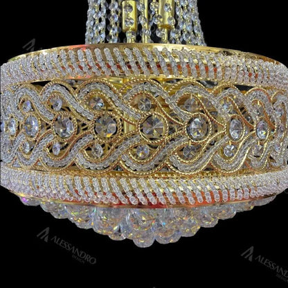 Candelabro Selim Cristal 14x E14 Candelabro in cristallo dorato Titolo predefinito Alessandro Design
