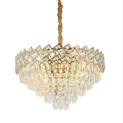 Lampadario in cristallo Villante 10x E27 Oro
