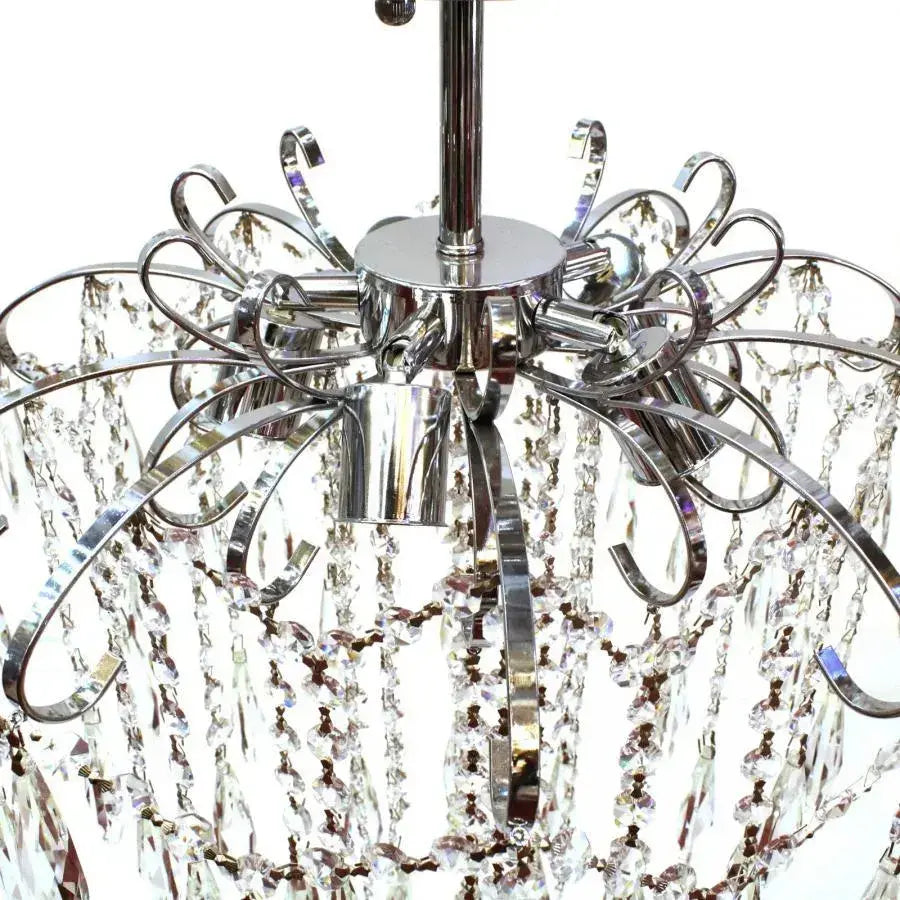 Lampadario in cristallo EDINBURGH Eleganza, 5xE27, diametro 47 cm, cromo lucido Lampadari classici Titolo predefinito Alessandro Design