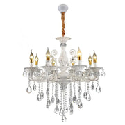 Lampadario in cristallo SANSSOUCI Magno, 8xE14, diametro 68 cm, bianco Lampadari classici Titolo predefinito Alessandro Design