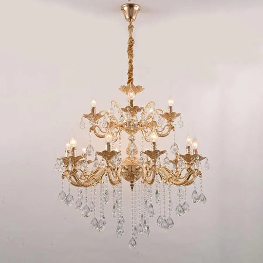 Candelabru Hasan 15x E14 Auriu Candelabre Clasice Default Title Alessandro Design