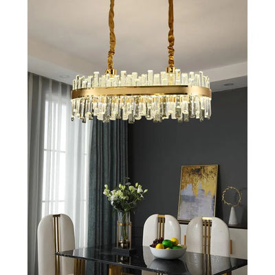 Lampadario LED Achim con telecomando, 200W, diametro 80cm, oro, dimmerabile