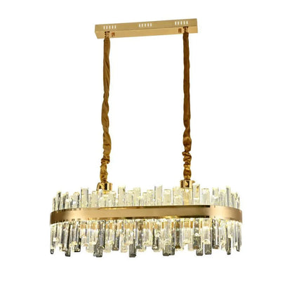 Lampadario LED Achim con Telecomando, 200W, Diametro 80cm, Oro, Candelabro Cristal Dimmerabile Titolo predefinito Alessandro Design