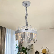 Lampadario LED in cristallo con telecomando Miguel 92W Dimmerabile Lampadario in cristallo argento Titolo predefinito Alessandro Design