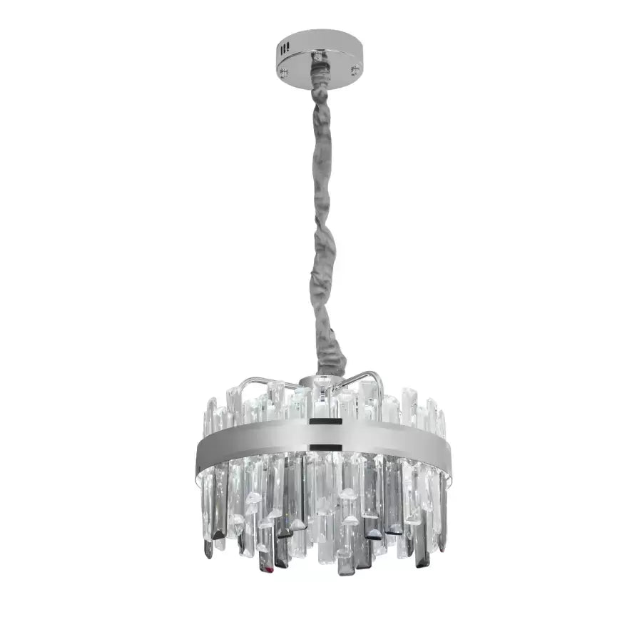 Lampadario LED in cristallo con telecomando Miguel 92W Dimmerabile Lampadario in cristallo argento Titolo predefinito Alessandro Design