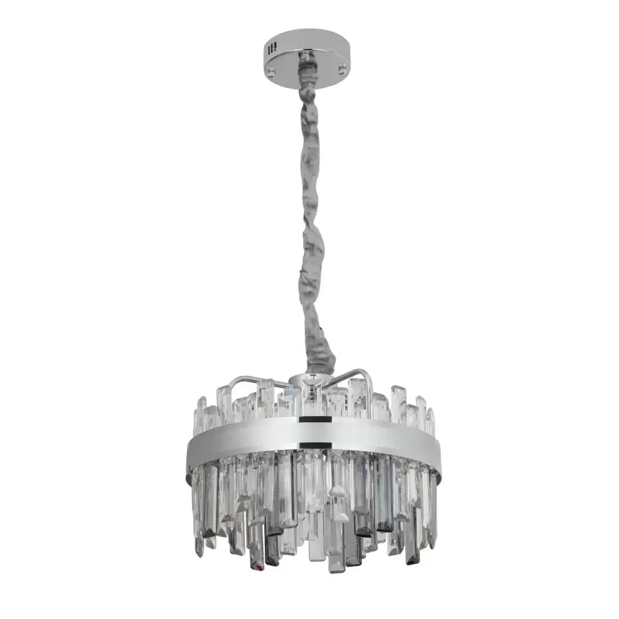 Lampadario LED in cristallo con telecomando Miguel 92W Dimmerabile Lampadario in cristallo argento Titolo predefinito Alessandro Design