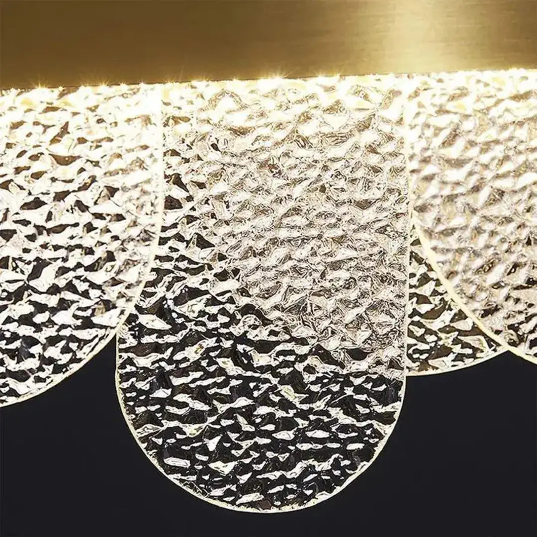 Lampadario LED con Telecomando Aden 58W Dimmerabile Lampadari in Cristallo Dorato Titolo predefinito Alessandro Design