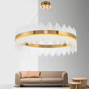 Lampadario LED con Telecomando Gonzalo 98W Dimmerabile Candelabro Oro Cristal Titolo predefinito Alessandro Design
