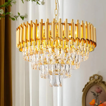 Lampadario di cristallo VERSAILLES Magno 8x E14, diametro 60 cm, oro, altezza regolabile Lampadario di cristallo Titolo predefinito Alessandro Design
