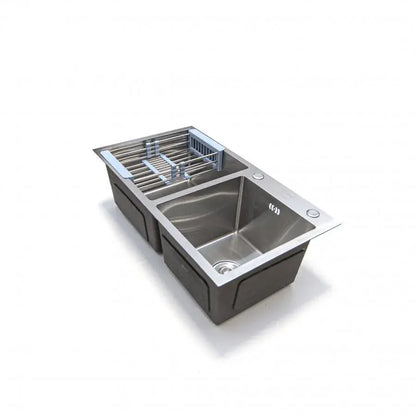 Lavello da Cucina in Acciaio Inox 80x45 cm Lavelli Argento Titolo predefinito Alessandro Design