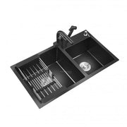 Lavello da cucina in acciaio inox 82x45 cm Grigio scuro Titolo predefinito Alessandro Design