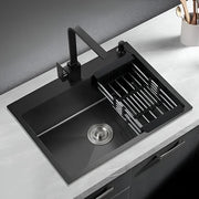 Lavello da Cucina in Acciaio Inox 50x40x21 cm Lavelli Nero Grafite Titolo predefinito Alessandro Design