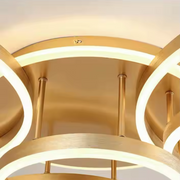 Lustra LED cu telecomanda RIGA LILITH 68W, 3 Cercuri, lumina Rece/Calda/Neutra, Dimabila, Auriu Lucios Lustre LED cu Telecomanda Default Title Alessandro Design