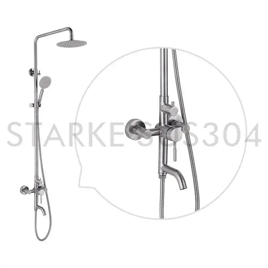 Colonna doccia, Acciaio inossidabile SUS304, satinato, Rubinetti e colonne doccia LY003 Titolo predefinito Alessandro Design