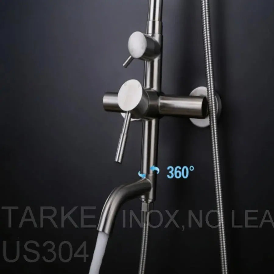Colonna doccia, Acciaio inossidabile SUS304, satinato, Rubinetti e colonne doccia LY003 Titolo predefinito Alessandro Design